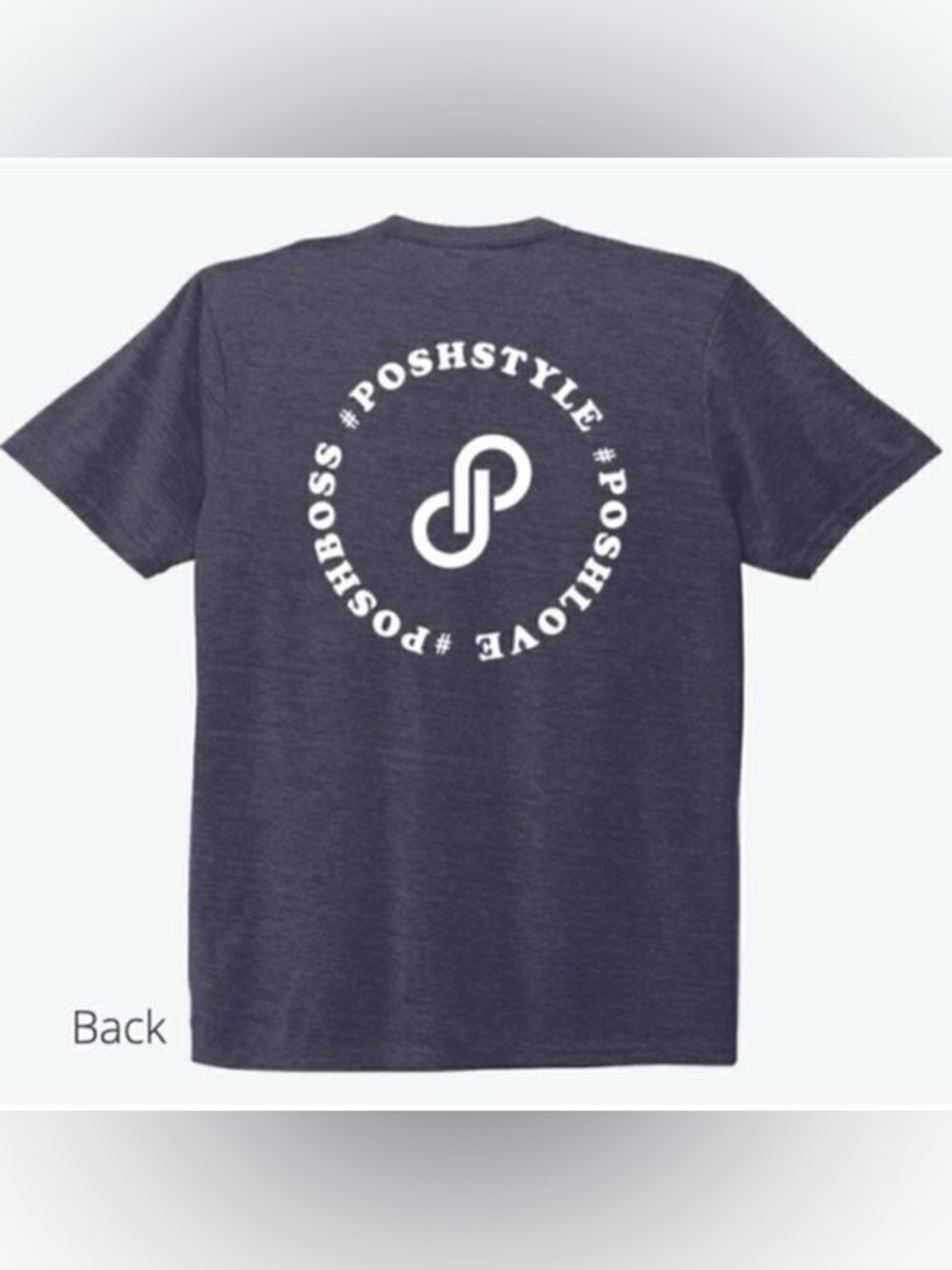 Poshmark Grey Blue Posh Swag Graphic Tee